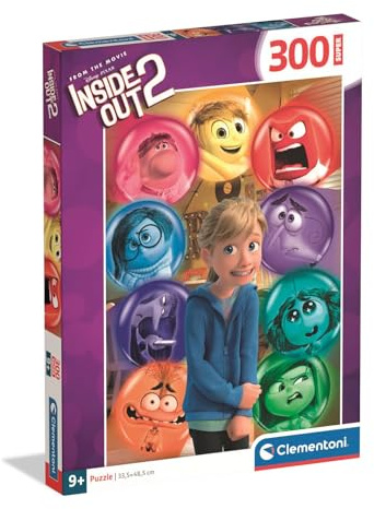 Clementoni - Puzzle per Bambini 300 Pezzi Supercolor, per Bambini 9+ Anni, Illustrazione Disney Inside Out 2, Idea Regalo, Made in Italy, 48,5x33,5 cm, 21744
