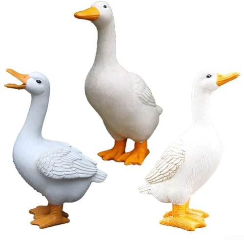 Statua a forma di anatra in resina progettata per ambienti esterni con funzione di spruzzo d'acqua a bocca che richiede un'unità pompa esterna (#1)