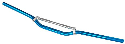 Manubri in alluminio per moto, diametro 22 mm, contorti colori, barra di rinforzo blu