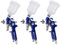 3X IPOTOOLS Mini HVLP Lackierpistole Spritzpistole 0,5mm & 0,8mm & 1,0mm Düse - H2000 Profi Farbsprühsystem Spraypistole mit 125 ml Plastikbecher und Edelstahldüse 0,5mm & 0,8mm & 1,0mm Düsensatz
