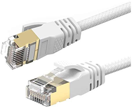 Reulin 1M Cat 7A Ultra Slim - Gigabit Ethernet Network Lan Cable Speed Up to 40Gbs-1000MHz Compatible With Cat5 Cat6 Cat7 Cat7A+ Switch Router Modem For High Speed Networks