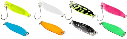 4 FTM 3,3cm 2,4g Spoon Hammer - Forellenblinker Set, Ultra Light Forellenköder, Spoonblinker, Spinnköder für Forellen