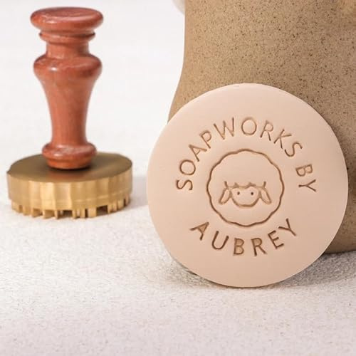 Vniqloo Sello Personalizado Para Cerámica, Sello De Latón Para Cerámica, Sello Personalizado, Sello Para Arcilla, Sello Para Logotipo De Empresa, Molde Para Sello De Latón