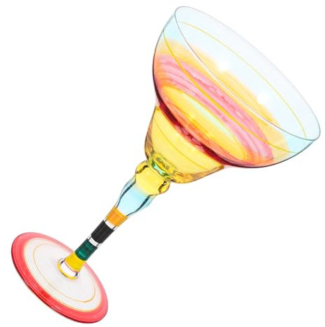 Cabilock Copa De Margarita Pintada Mano Para Cócteles y Vino Vaso Decorativo De Cristal Para Fiestas Diseño Chic y Para Celebraciones y Banquetes