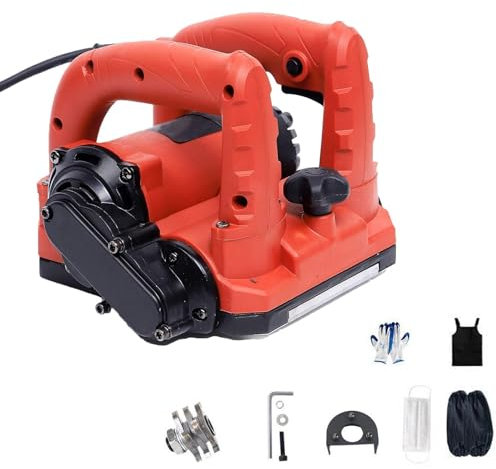 ANGDI Macchina Pala per Cemento da 1500 W, levigatrice pialla elettrica a Doppia Impugnatura, 1000-4000 Giri/min, profondità Regolabile 1-4 mm, Kit Pala da Muro con interfaccia di