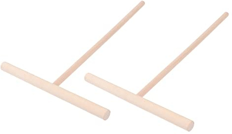 Cabilock 2pcs Wooden Crepe Pancake Spreader Waffle Batter Dispenser for Batter Distribution