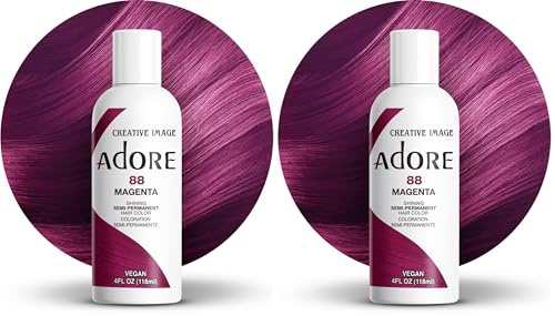 Adore Shining Semi Permanent Hair Colour, 88 Magenta (Pack of 2)