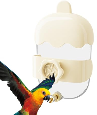 Bird Water Feeder - Drip Proof Automatic Bird Waterer for Cage Setup, Cockatiel with Clean Supply, Feed Dispenser for Canary, Finch, Birds Care Accessories 6.3x3.94x2.36 Inches