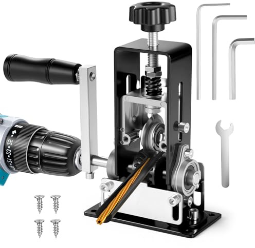 RUIZHI Manual Wire Stripping Machine, 1-25mm Copper Wire Stripping Machine, Portable Hand Crank or Drill Powered Electric Cable Stripping Tool & Adjustable Feed Hole, Efficient Scrap Copper Recycling