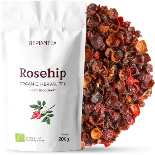 Infusión de Escaramujo Ecológico (200g) | Té de Rosa Mosqueta BIO, Fuente Natural de Vitamina C para Defensas y Piel, 100% Fruto Puro a Granel, Sin Cafeína