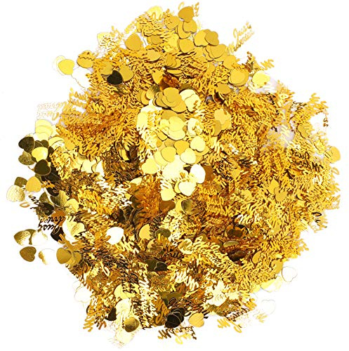 Acouto Coriandoli Just Married Decorazione per San con Decorazioni Sparse con Paillettes 100 GOro Adatto per e di Coriandoli Just MarriedCoriandoli NuzialiDecorazione (GOLD)