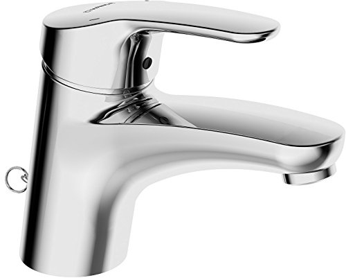 Hansa Hansamix 01042183 Single-Lever Washbasin Mixer Tap with Fixed Spout and Retractable Chain Chrome-Plated