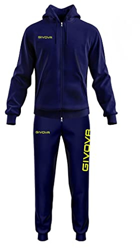 GIVOVA TUTA KING FELPA BLU/GIALLO FLUO Tg. M