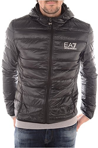A|X ARMANI EXCHANGE Train Core Daunenjacke mit Kapuze, Herren, Schwarz, Größe XL, Schwarz, XL