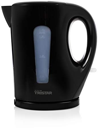 Tristar WK-3384 Hervidora de agua, capacidad de 1.7 litros, potencia de 2200 W, Plástico, Negro