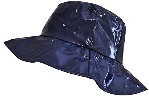 TOUTACOO, Chapeau de Pluie, Capeline Femme en Vinyle (05-Bleu/L)