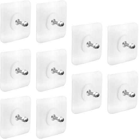 10 piezas adhesivo tornillos de pared clavos de suspensión autoadhesivos para colgar tornillos adhesivos montaje en pared ganchos