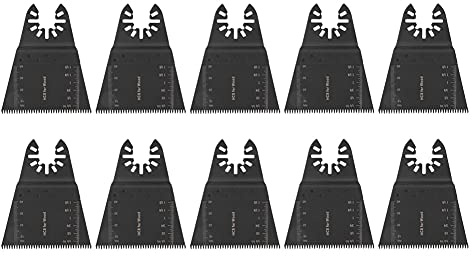 Cuchillas Multiherramienta 10 Piezas Hoja de Sierra Oscilante 65 Mm Accesorios para Herramientas Oscilantes Multiherramienta para Metal Blando, Madera, Plástico y Orificios de