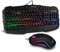 Megaport Teclado y ratón para gaming, retroiluminación RGB, disposición QWERTZ DE
