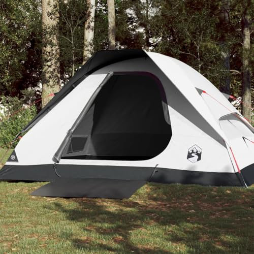 Homgoday Tienda de campaña de cúpula para 4 personas, tienda de campaña, tienda de campaña familiar, tienda de trekking, tienda de campaña para camping, viajes, trekking, jardín, color blanco, oscuro
