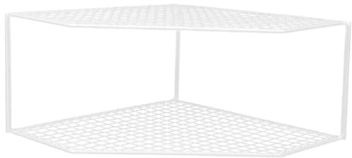 Homoyoyo Scaffale Angolare da Tavolo per Cucina Organizer Multifunzione per Pentole e Padelle Salvaspazio Compatto per Angoli e Piccoli Spazi Struttura in Resistente
