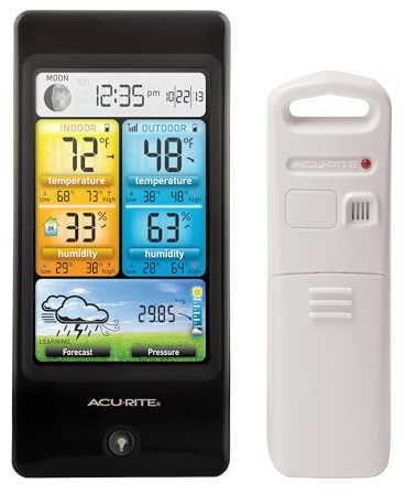 AcuRite 02016 Color Weather Station with Forecast/Temperature/Humidity, Black