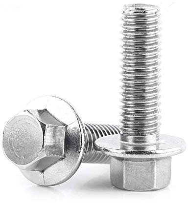 10pcs M8 304 Acciaio Inox Hex Flangia Viti Bulloni di Fissaggio (M8* 25)