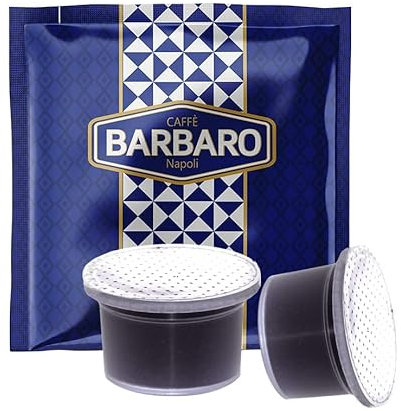 CAFFÈ BARBARO Napoli 100 Capsule Compatibile Con Macchine a Marchio Uno Indesit System®* Miscela Blu Dolce, Cremoso, Cioccolattoso