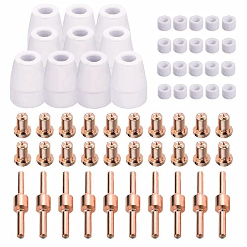 SUSEMSE PT-31 60PCS Plasma Cutter Tip Nozzle Electrode Cutting Consumable Accessories kit fit LG-40 CT520 LT3500 CUT50 CT312 LT5000D CUT40D LGK40
