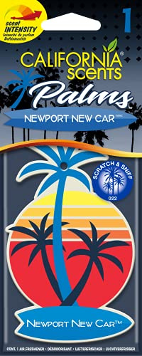 California Scents Désodorisant Palm Tree - Newport New Car - 1 pièce, Bleu