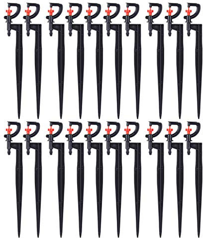 OUKENS Arroseur d'arrosage, 20 pièces, Micro - arroseur Rotatif à 360 degrés de Type G, pour l'irrigation de la pelouse de Serre de Jardin avec Tuyau d'irrigation 4/7