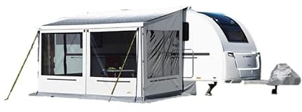 dwt Markisenanbauteile Rain Outside einzeln, passend für Thule/Omnistor (Serie 5, 6, 9) Fiamma (F45, F80), Dometic (PW 1100, 1500), Größe:Vorderwand 200 (Fensterelement)