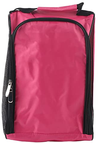 Ghzste nylon golf skoväska rosa bärbar andningsbar stor kapacitet skor förvaring organisatör organisatör, standard, Skönhetsväska