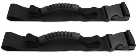 Uposao 2 Stücke Verstellbare Transportgurt Umzug Strapazierfähiger Gepäck Zurrgurt Halter Gürtel Nylon Tragegurt mit Griff für Bewegen, Heben, Tragen Schwerer Kisten, Lebensmittel, Gepäck