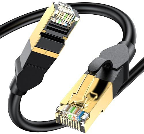Ethernet Cable 5m, High Speed 1000mbps 550Mhz/s Cat6 Ethernet Cable, Black RJ45 Lan Cable, Network Cable are Suitable for Routers, Computers, Modem, Switch, Games, Patch Panel