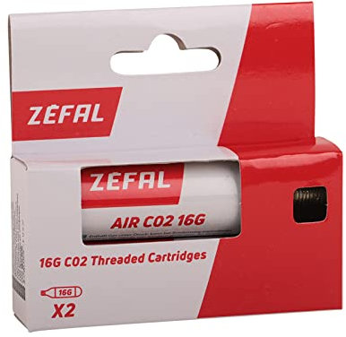 Zefal Co2 16g Blíster 2 Cartuchos, Deportes, Plata