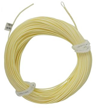 Aventik Dynamic Taper Weight Forward Schwimmende Fliegenschnur mit freiliegenden Schlaufen Schnur ID Ultra Low Stretch Fliegenschnur WF3/4/5/6/7/8F (milchgelb, 4F)