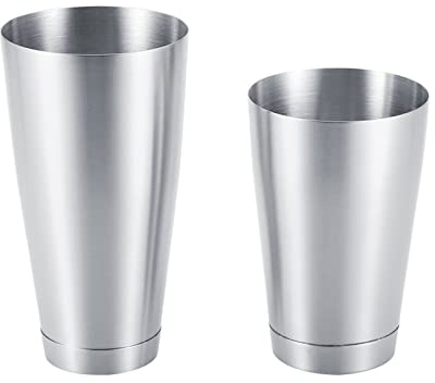 Boston Shaker Set 6+75ml Rostfritt Stål Cocktails Martini Hem Bar Fest Club Temperaturkontroll Dubbelväggig Design Suitable for Home and Professional Use