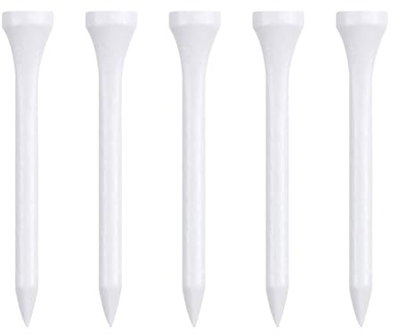 Zivisk Wooden Golf Tees 2-3/4 100 Count 70mm White