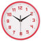 Topkey Orologio da parete rotondo silenzioso da cucina 22,9 cm stile moderno senza ticchettio decorativo camera da letto ufficio studio cucina orologio da parete - rosso
