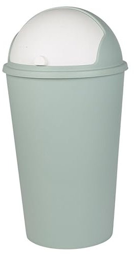 URBNLIVING 25L Slide Swing Top Lid Waste Bin - Push Can for Kitchen and Office Garbage Rubbish Disposal Bin