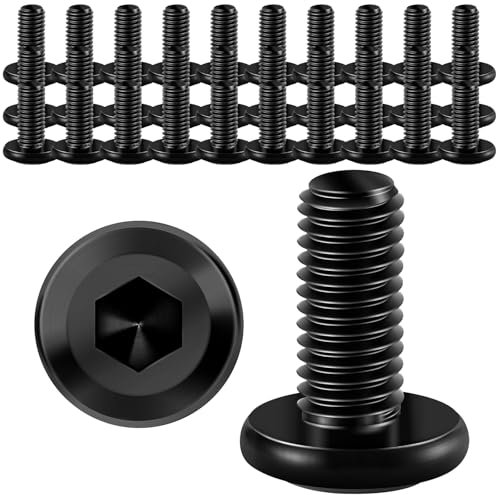 Qaestuan 30 Pièces Vis Inox, M6*16 mm Vis a Tête Cylindrique a Six Pans, Vis à Six Pans Creux Filetage Complet, A2 V2A Vis Hexagonales, Vis à Tête Fraisée, pour Meubles équipements Mécaniques