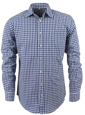 TR Martha Traditionell skjorta för män, Oktoberfest skjorta, outfit, rutig skjorta, röd, traditionella skjortor, fritidsskjorta, långärmad rutig skjorta, bomull, S-3XL