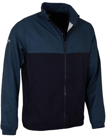 Callaway Golf Veste de golf pour homme à blocs avec fermeture éclair intégrale coupe-vent, Pervenche, S