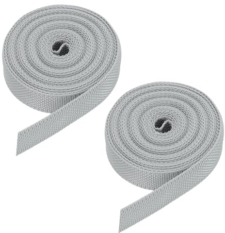 QUARKZMAN 2Pz Cinghie Per Tapparelle 6 m, 23mm, Per Avvolgitore a Vite Per Tapparelle, Avvolgitore a Cinghia Per Montaggio Esterno, Porte, Finestre, Tapparelle, Nastro Per Cinghia, Grigio