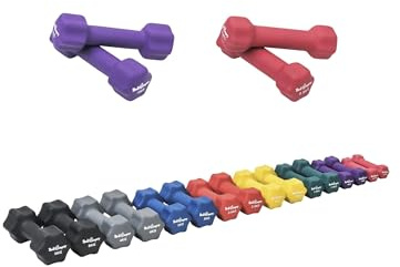 Bad Company Neopren-hantlar för aerobics, gymnastik och fitness I 2 x 0,5 kg + 2 x 1 kg
