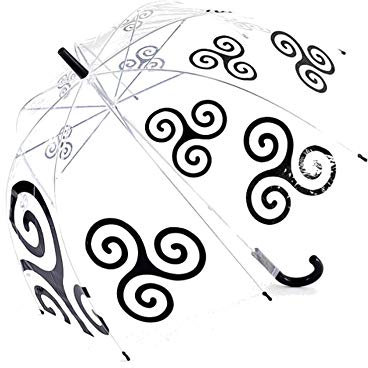 BZH Parapluie Transparent Triskell Cloche