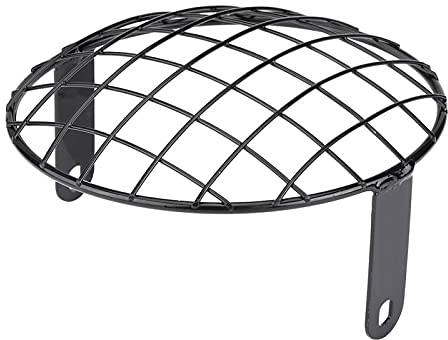 Motorcykelstrålkastare Mesh, 20,32 cm Diameter Underhåll Motorcykelstrålkastargaller Grid Front Universal för autocykel(svart)