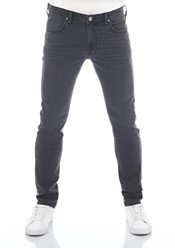 LEE Jeans Herren Stretch Slim Tapered Fit Luke Jeanshose Hose Denim Grey w34, Farbe: Dark Grey (LSS2PCQJ3), Größe: 34W / 34L