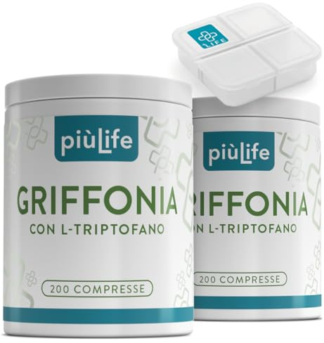 Griffonia Simplicifolia 400 mg, Tryptophane 80 mg PiùLife - 400 Comprimés